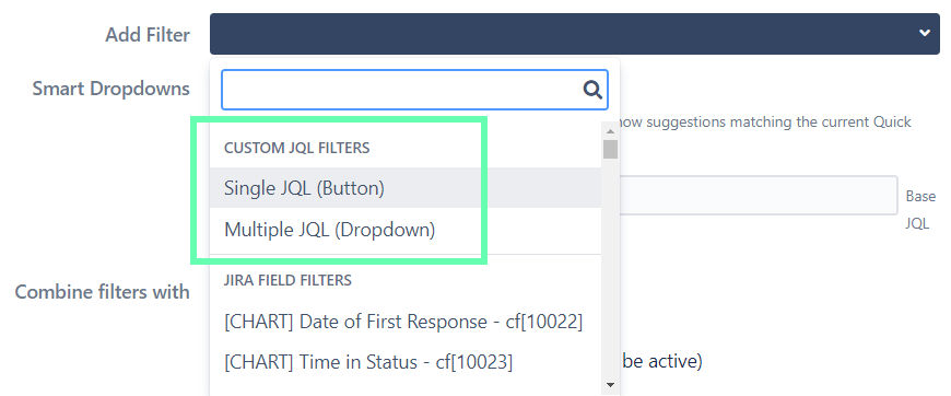 Adding Custom JQL Buttons or Dropdowns to Quick Controller