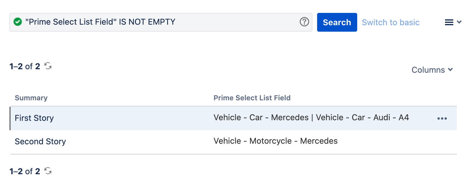 JQL Query example