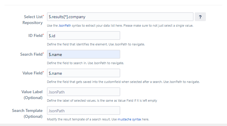 adding the JSON paths to filter the raw results