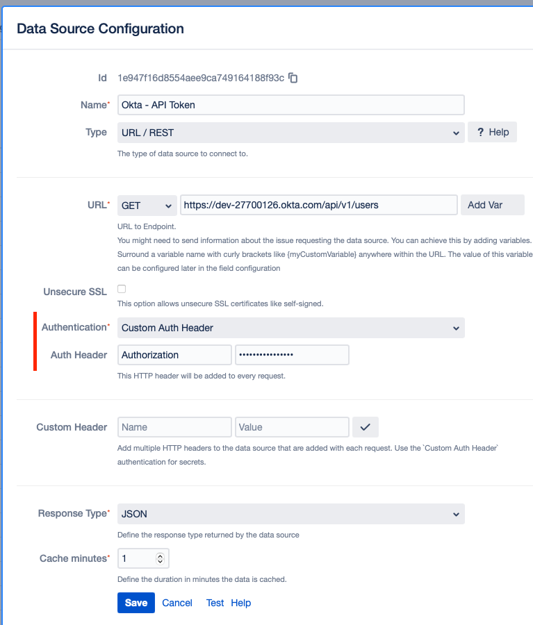 Datasource Config