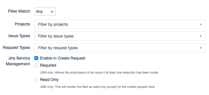 How Filter in Field Configurations Work in External Data for Jira Fields