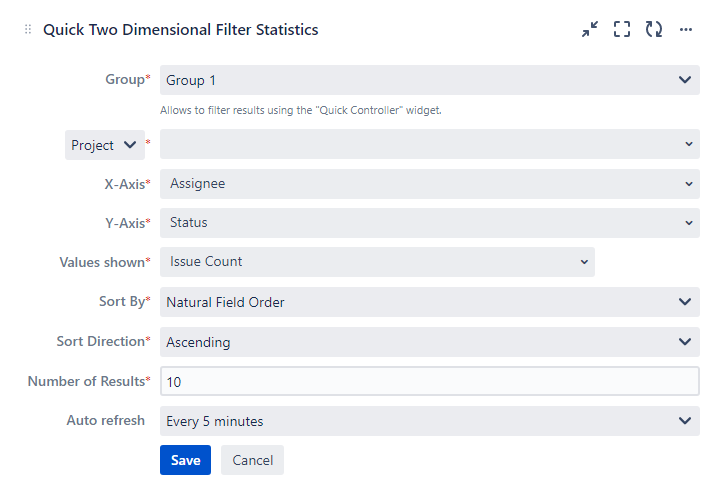 Quick Filters for Jira Dashboards Quick Two Dimensional Filter Statistics configuration