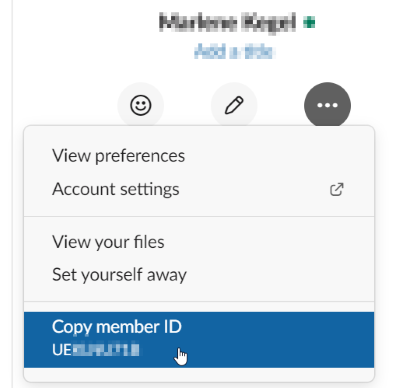 Slack member ID