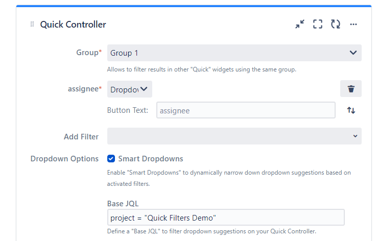 Quick Controller configuration