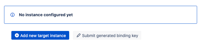 No instance configured yet