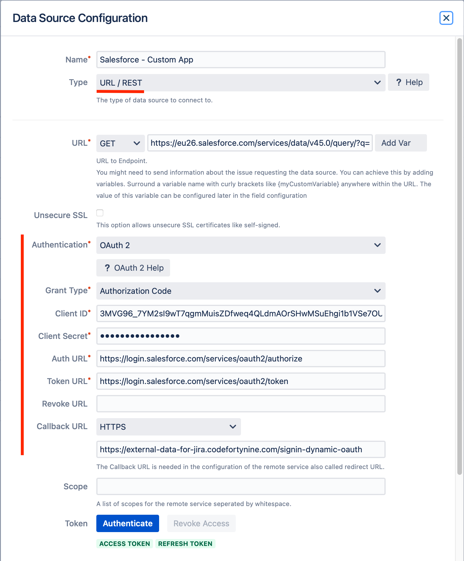 Datasource Config