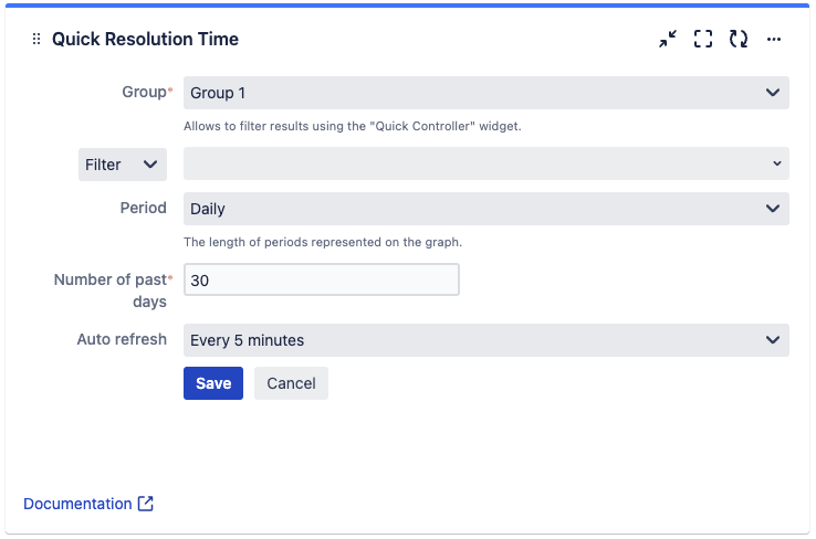Quick Filters for Jira Dashboards Quick Resolution Time gadget configuration